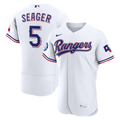 Texas Rangers Nike Corey Seager Home Authentic Sponsor Patch Baseball Jersey - White