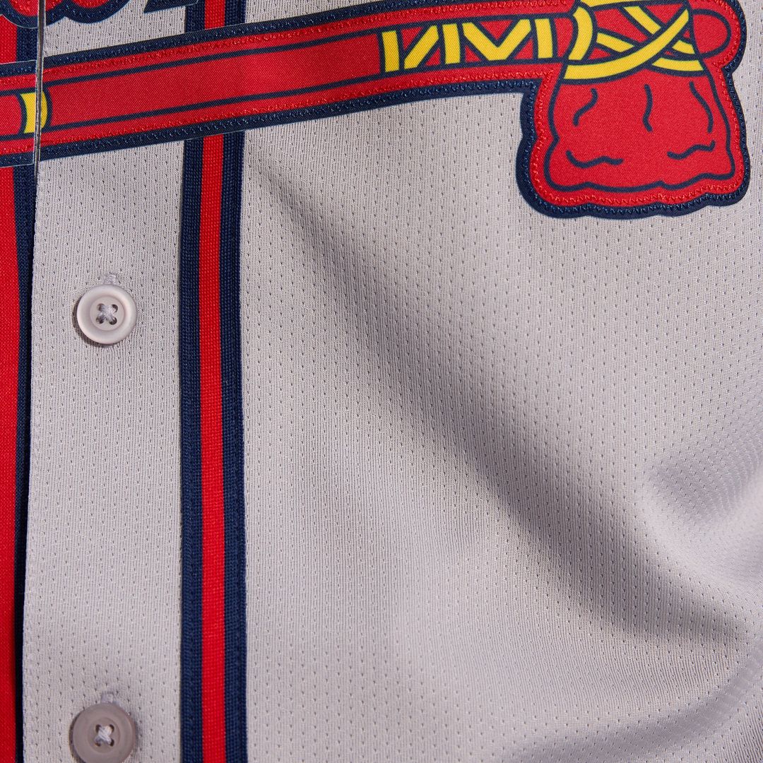 Atlanta Braves Nike Ozzie Albies Road Limited Baseball Jersey - Gray