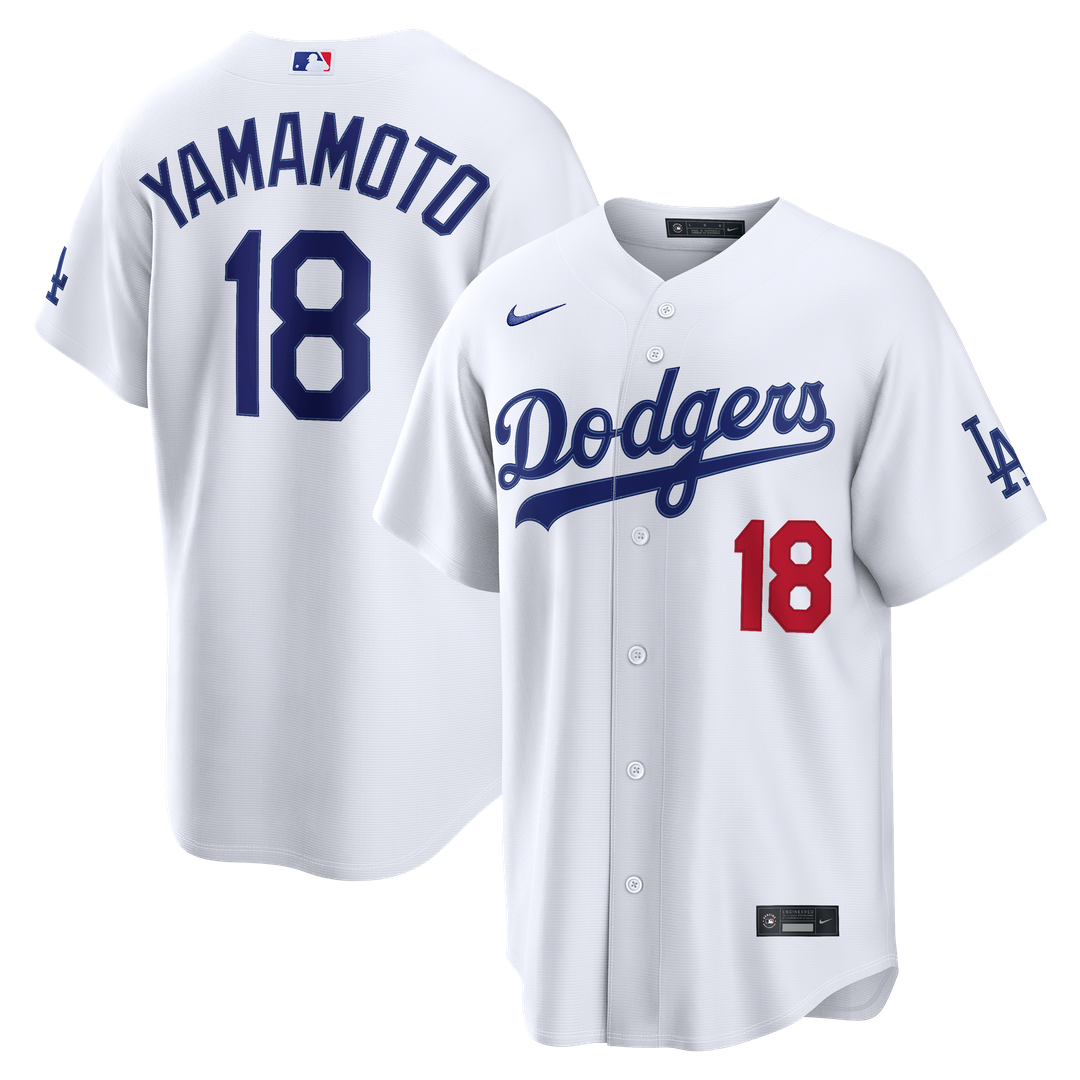 Los Angeles Dodgers Nike Yoshinobu Yamamoto Home Stadium Baseball Jersey - White