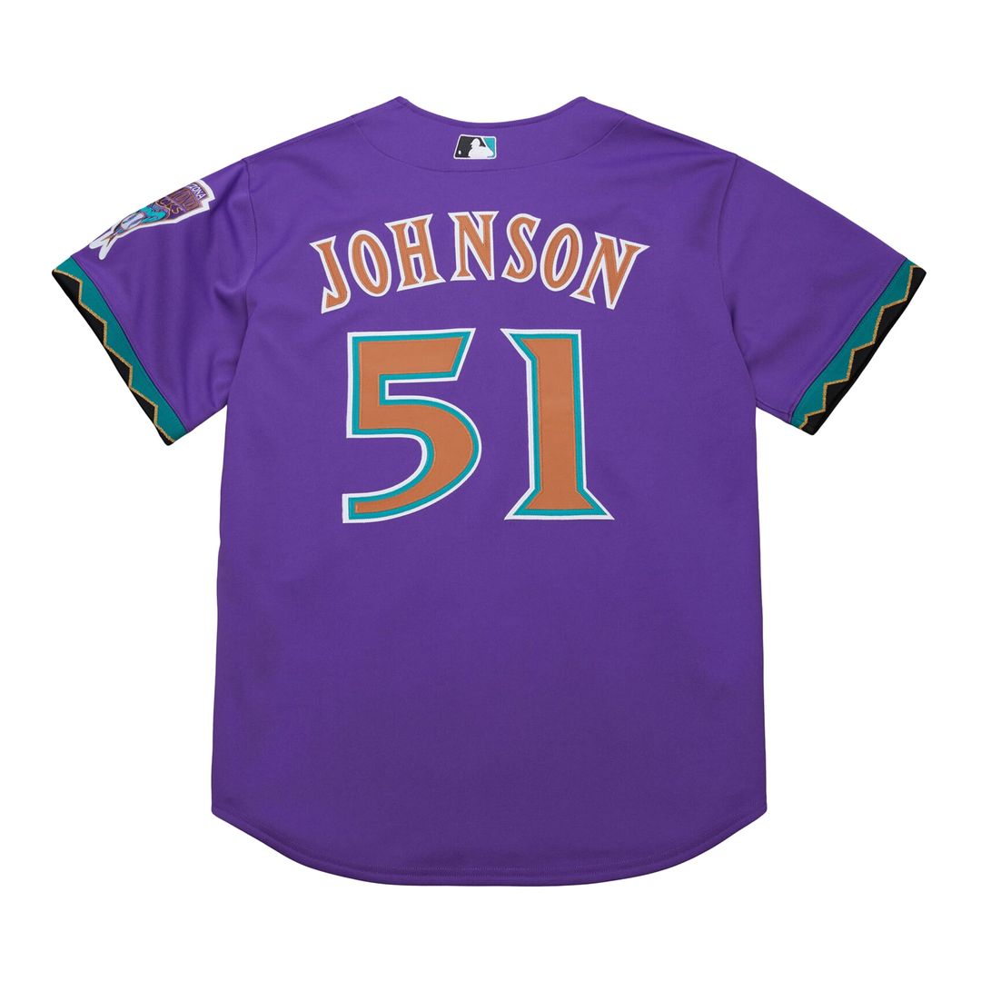 Arizona Diamondbacks Mitchell & Ness Randy Johnson 2000 Throwback Authentic Baseball Jersey - Purple