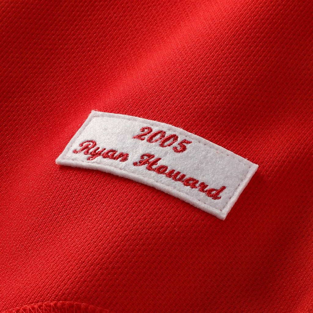 Philadelphia Phillies Mitchell & Ness Ryan Howard Cooperstown Collection Batting Practice Baseball Jersey - Red