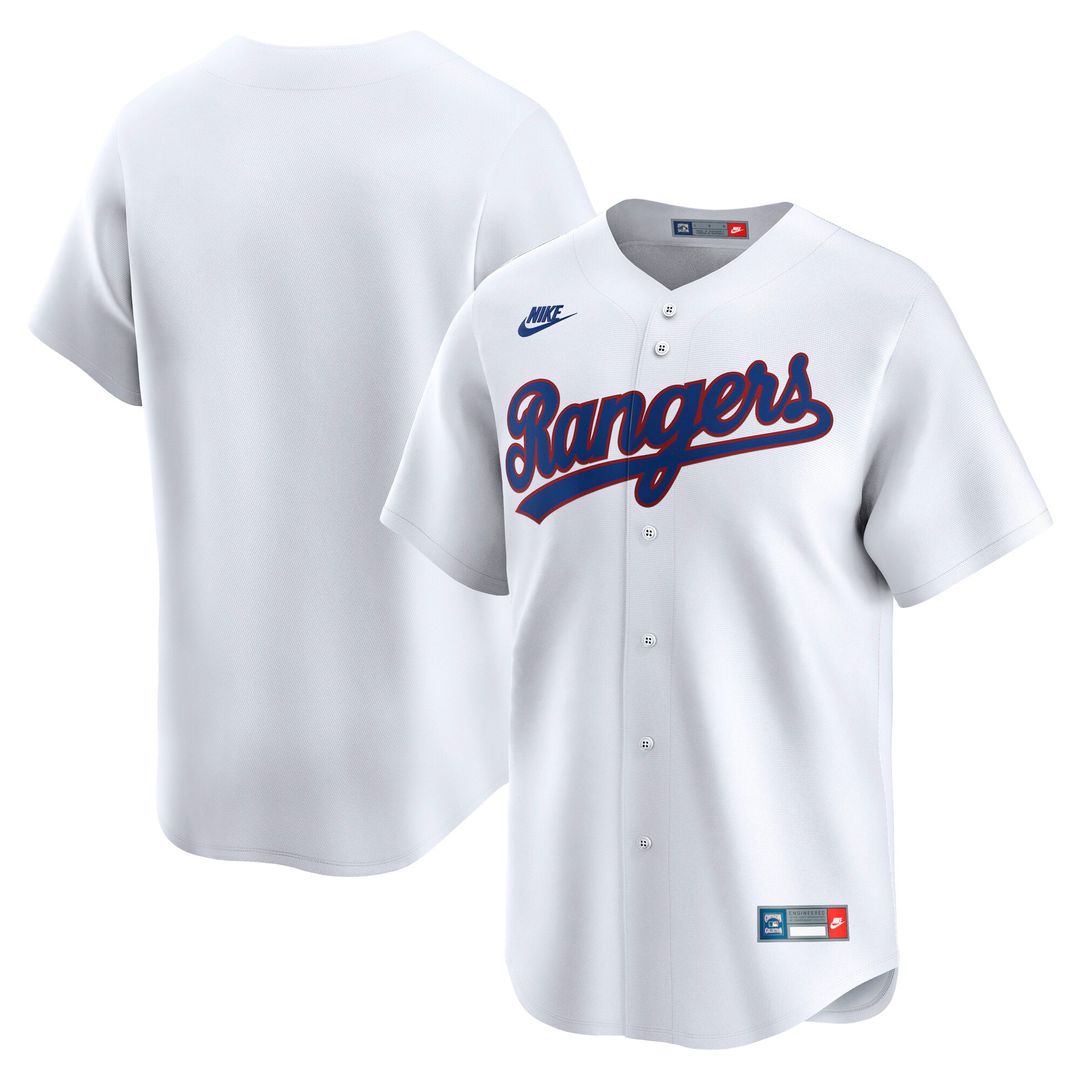 Texas Rangers Nike Cooperstown Collection Limited Baseball Jersey - White