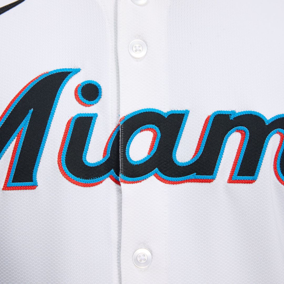 Miami Marlins Nike Home Elite Baseball Jersey - White