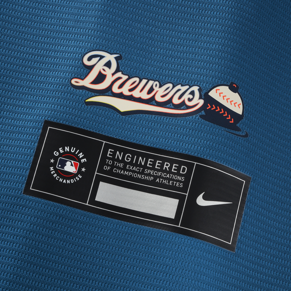 Milwaukee Brewers Nike Jackson Chourio Mineral Blue 2026 City Connect Stadium Baseball Jersey