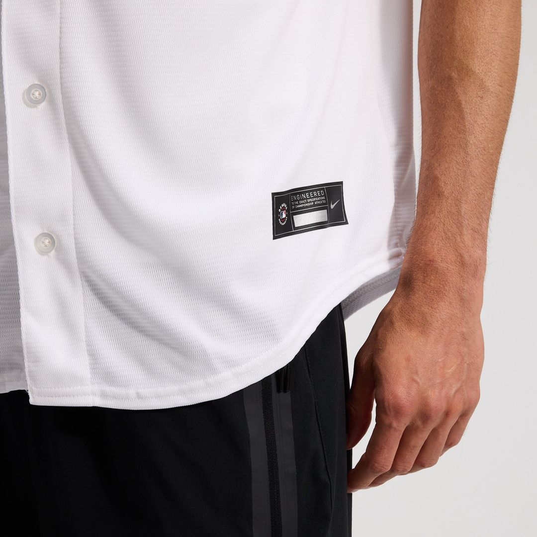 Athletics Nike Home Replica Team Baseball Jersey - White