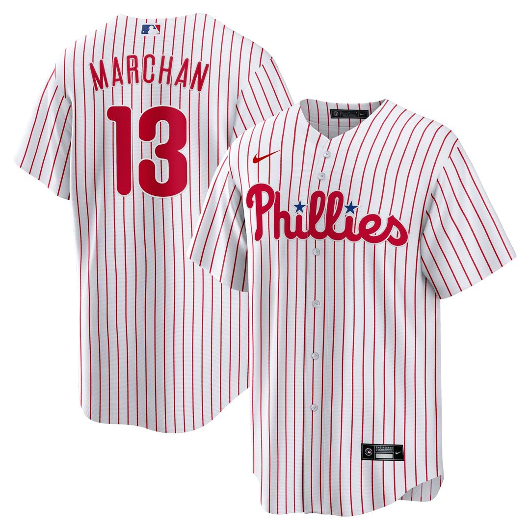 Philadelphia Phillies Nike Rafael Marchán Home Replica Baseball Jersey - White