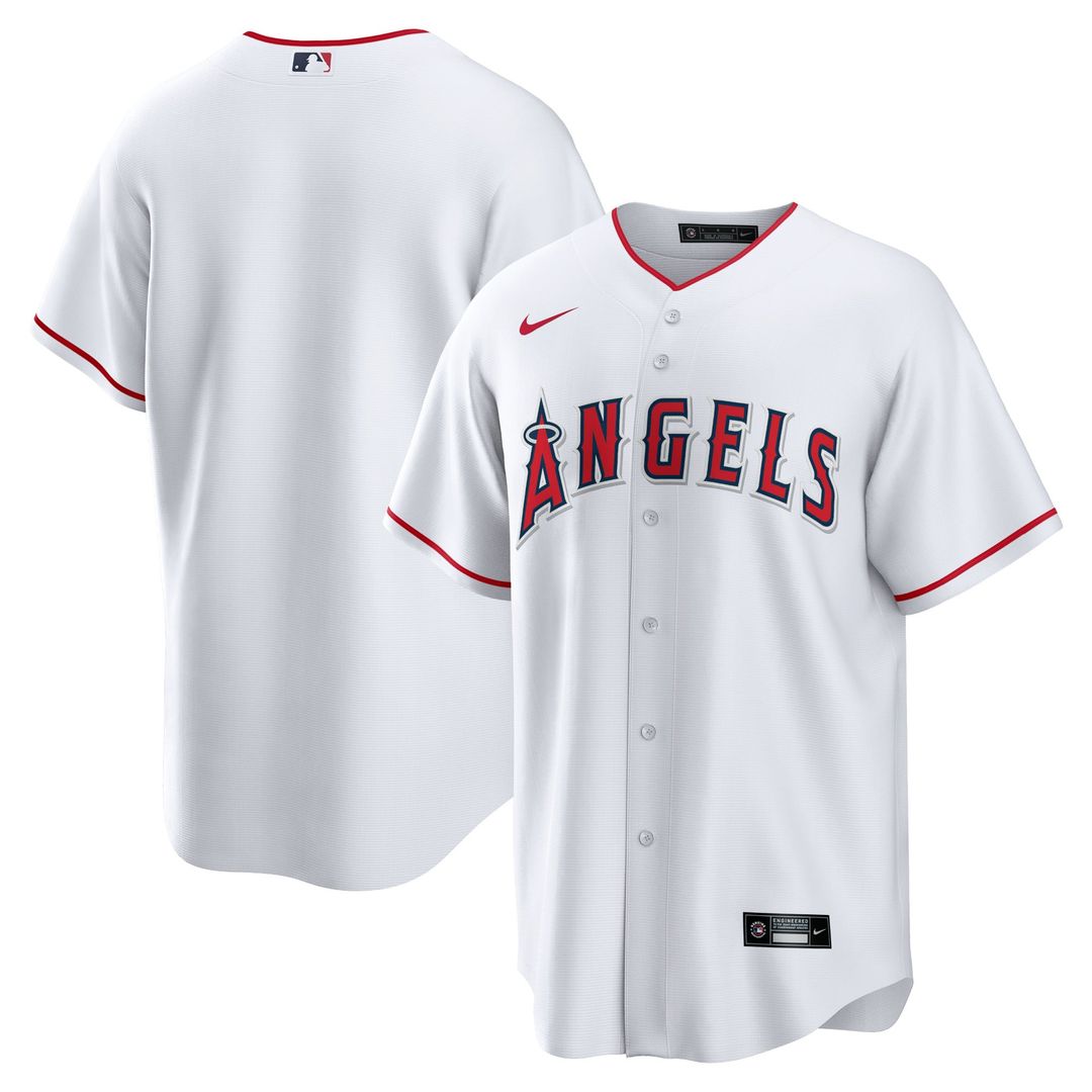 Los Angeles Angels Nike Home Blank Replica Baseball Jersey - White