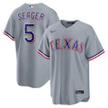 Texas Rangers Nike Corey Seager Road Replica Baseball Jersey - Gray