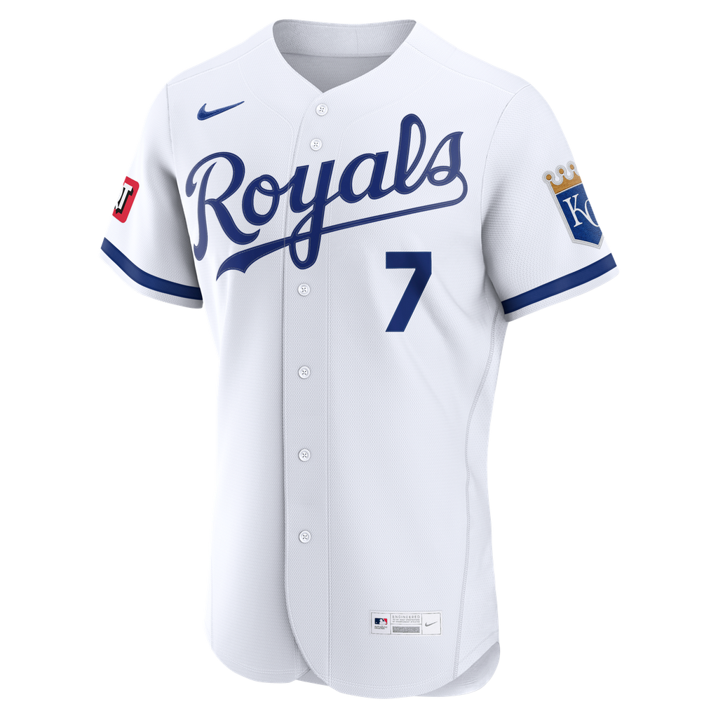 Kansas City Royals Nike Bobby Witt Jr. Alternate Authentic Sponsor Patch Baseball Jersey - Light Blue