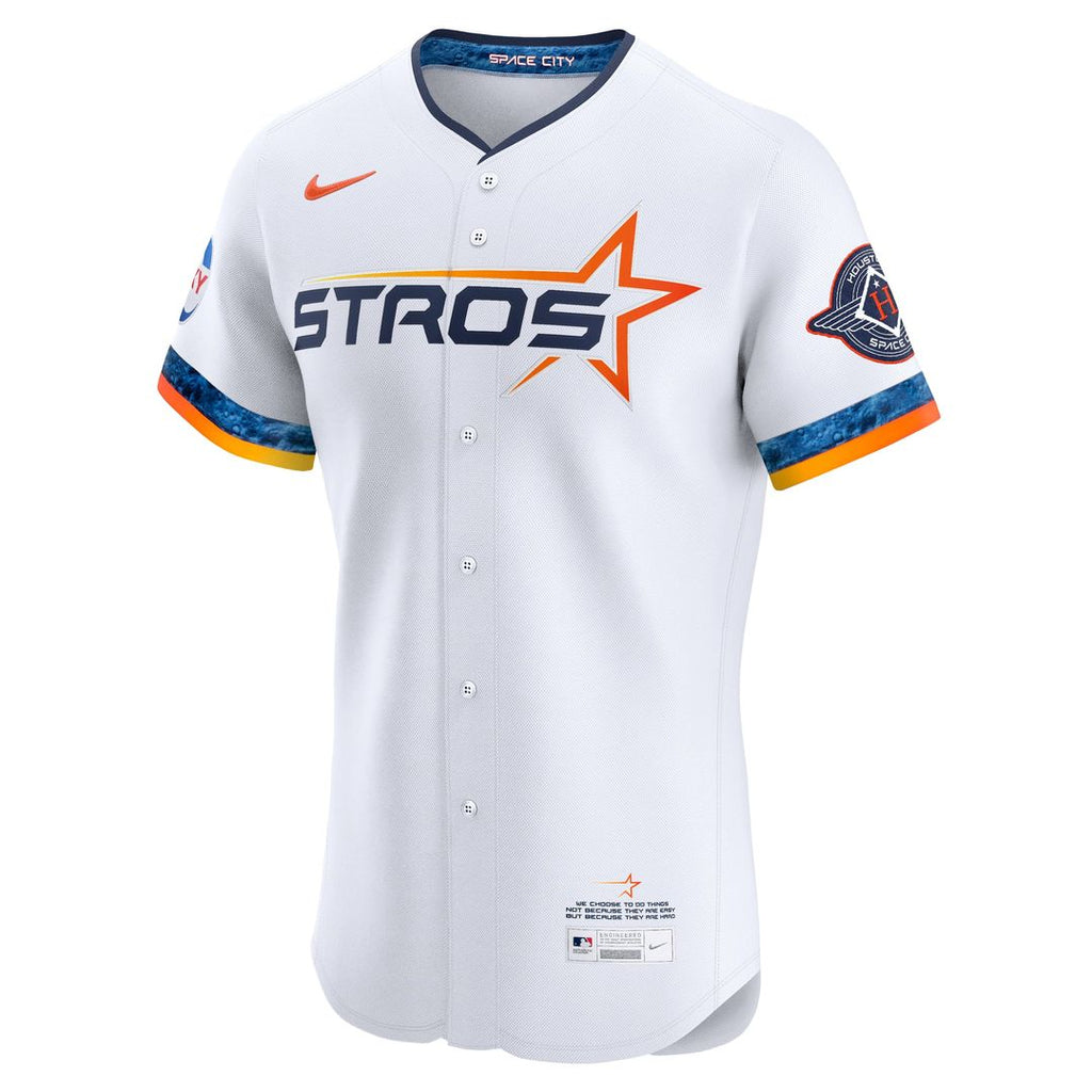 Houston Astros Nike 2025 City Connect Elite Baseball Jersey - White