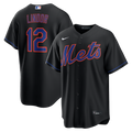 New York Mets Nike Francisco Lindor Alternate Replica Baseball Jersey - Black