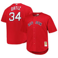 Boston Red Sox Mitchell & Ness David Ortiz Big & Tall Cooperstown Mesh Batting Practice Baseball Jersey - Red