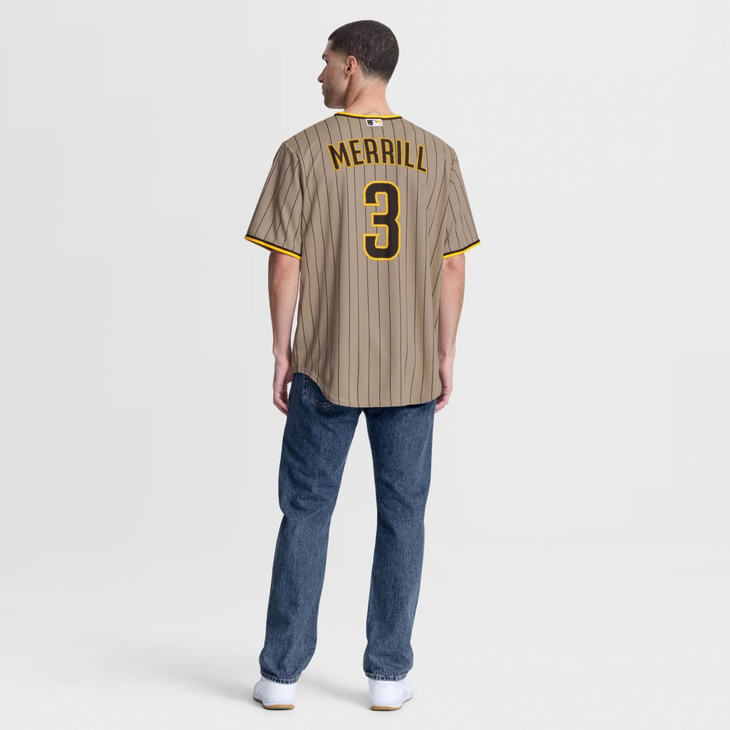 San Diego Padres Nike Jackson Merrill Alternate Replica Baseball Jersey - Sand