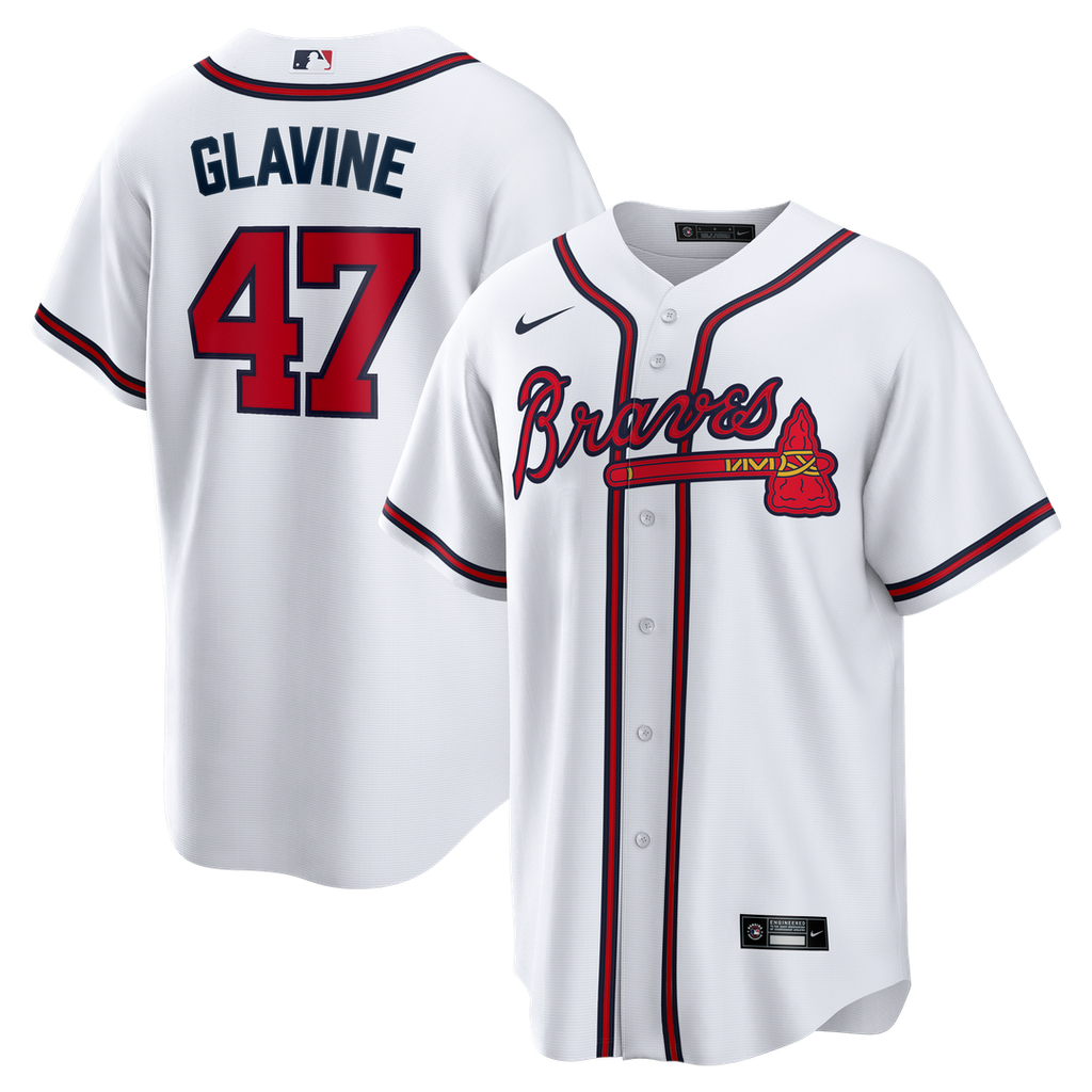 Atlanta Braves Nike Tom Glavine Home Retired Player Replica Baseball Jersey - White