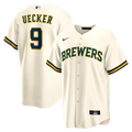 Milwaukee Brewers Nike Bob Uecker Home Retired Player Replica Baseball Jersey - Cream