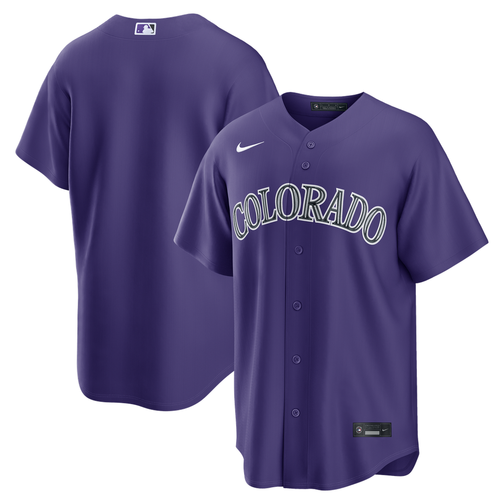 Colorado Rockies Nike Alternate Replica Baseball Jersey - Purple