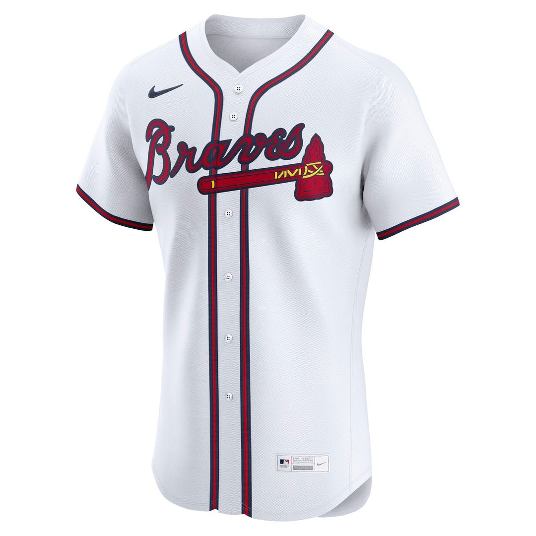 Atlanta Braves Nike Home Elite Baseball Jersey - White