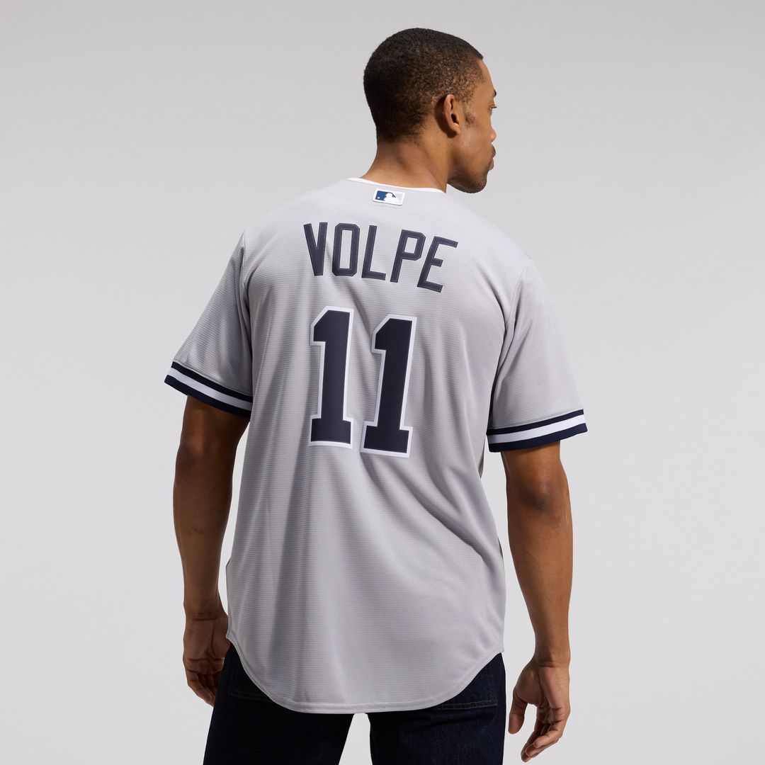 New York Yankees Nike Anthony Volpe Road Replica Baseball Jersey - Gray
