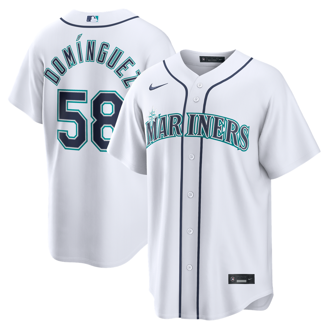 Seattle Mariners Nike Seranthony Domínguez Home Replica Baseball Jersey - White
