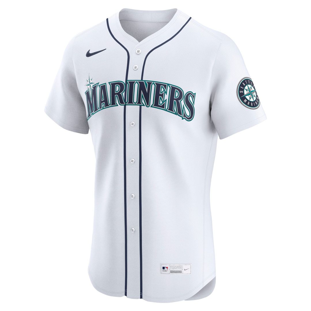 Seattle Mariners Nike Home Elite Baseball Jersey - White