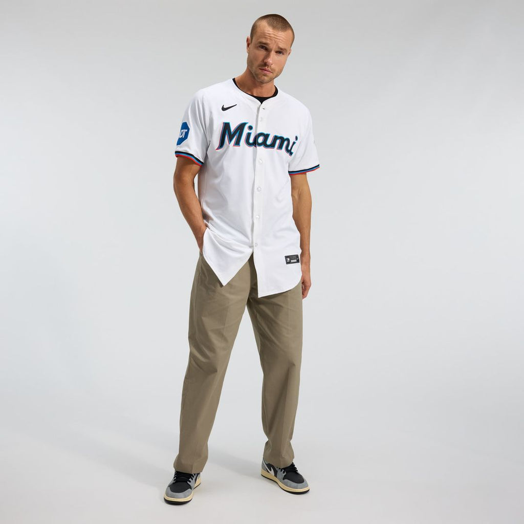 Miami Marlins Nike Home Elite Baseball Jersey - White