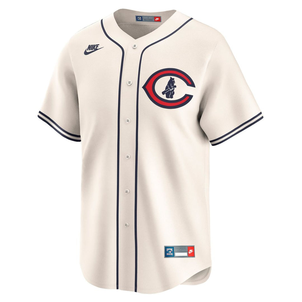 Chicago Cubs Nike Seiya Suzuki Throwback Cooperstown Collection Limited Baseball Jersey - Cream