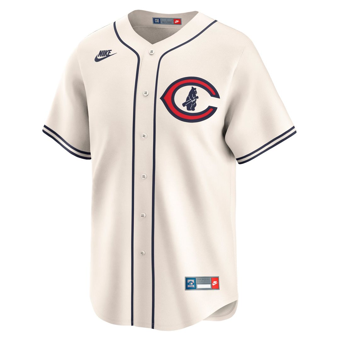 Chicago Cubs Nike Seiya Suzuki Throwback Cooperstown Collection Limited Baseball Jersey - Cream