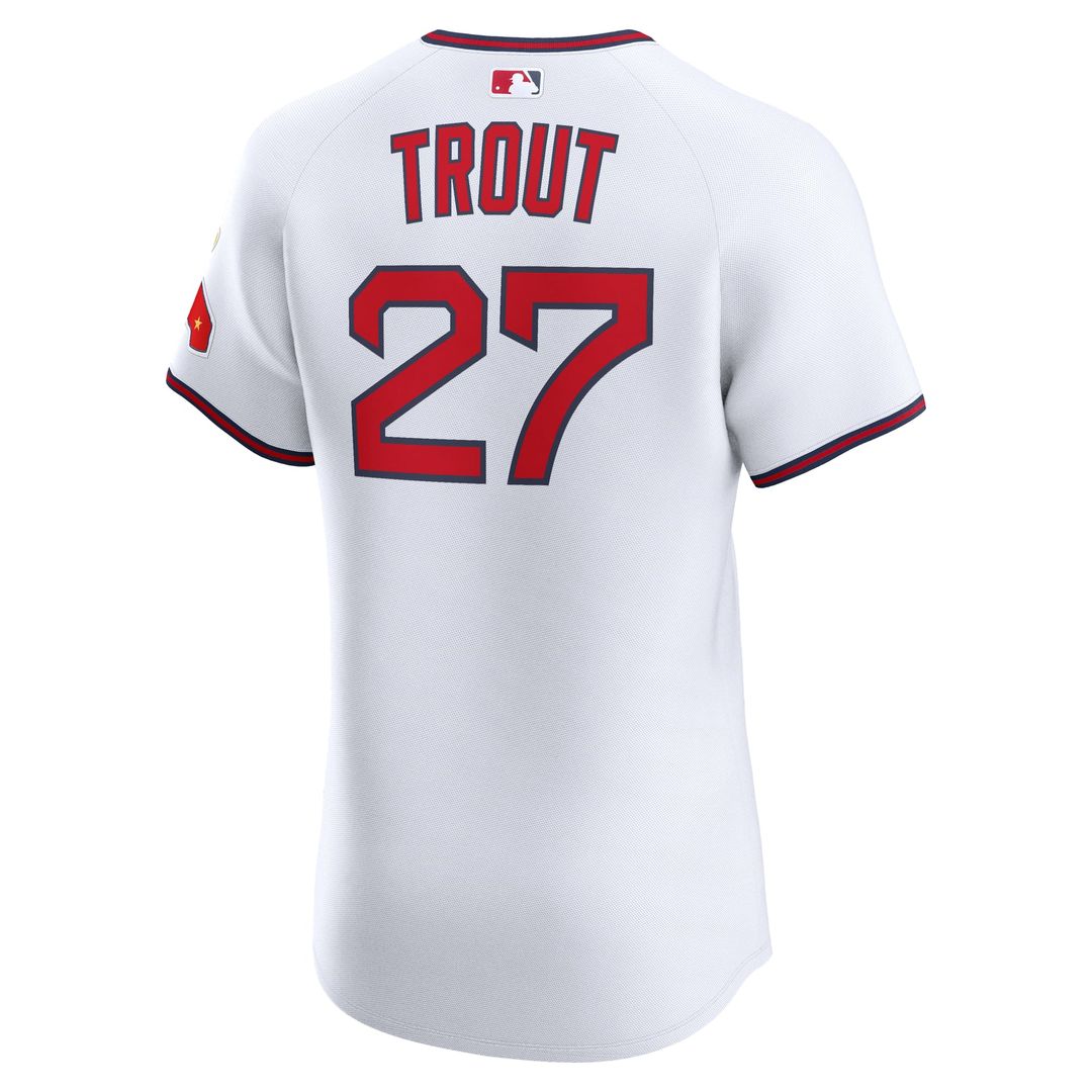 Los Angeles Angels Nike Mike Trout Alternate 2 Elite Baseball Jersey - White