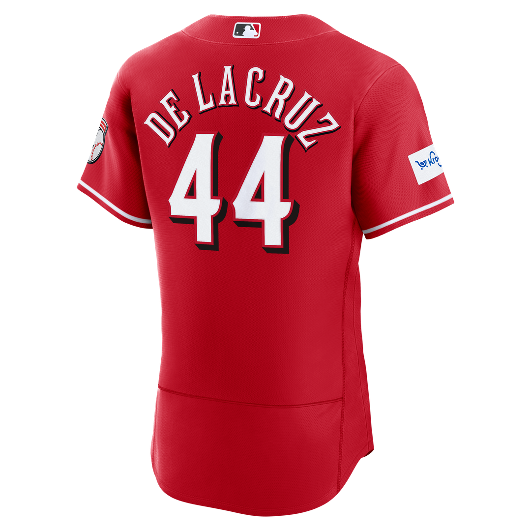 Cincinnati Reds Nike Elly De La Cruz Home Authentic Sponsor Patch Baseball Jersey - White