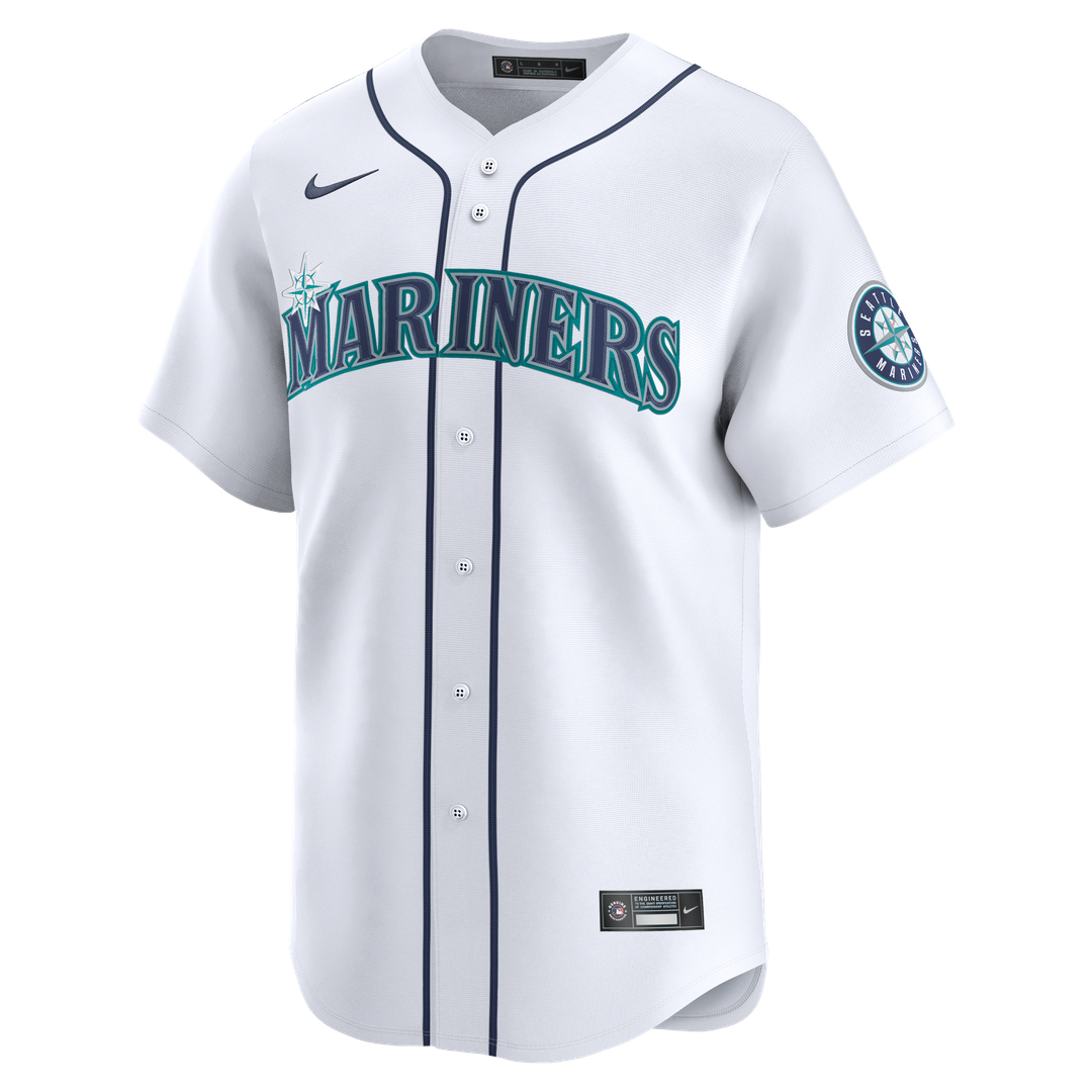 Seattle Mariners Nike Josh Naylor Home Limited Baseball Jersey - White