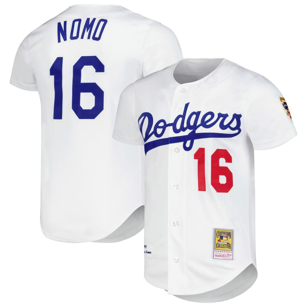 Los Angeles Dodgers Mitchell & Ness Hideo Nomo Cooperstown Collection Authentic Baseball Jersey - White