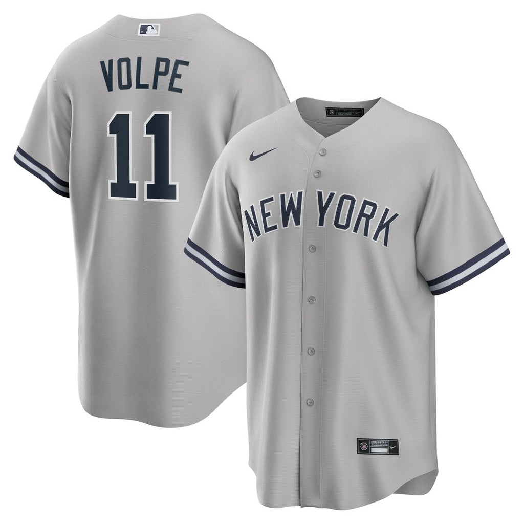 New York Yankees Nike Anthony Volpe Road Replica Baseball Jersey - Gray