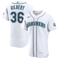 Seattle Mariners Nike Logan Gilbert Home 50th Season Authentic Baseball Jersey - White