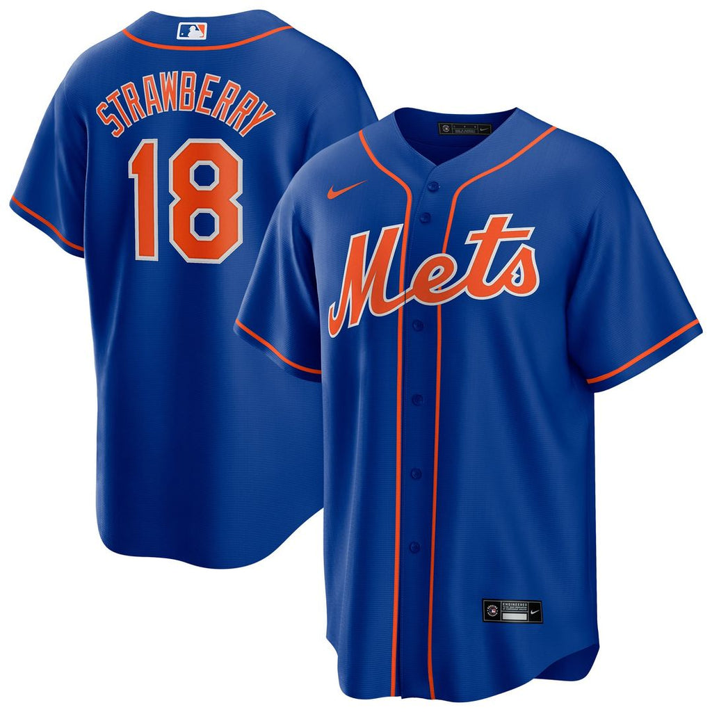 New York Mets Nike Darryl Strawberry Alternate Replica Baseball Jersey - Royal