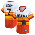 Houston Astros Nike Craig Biggio Throwback Cooperstown Collection Limited Baseball Jersey - White