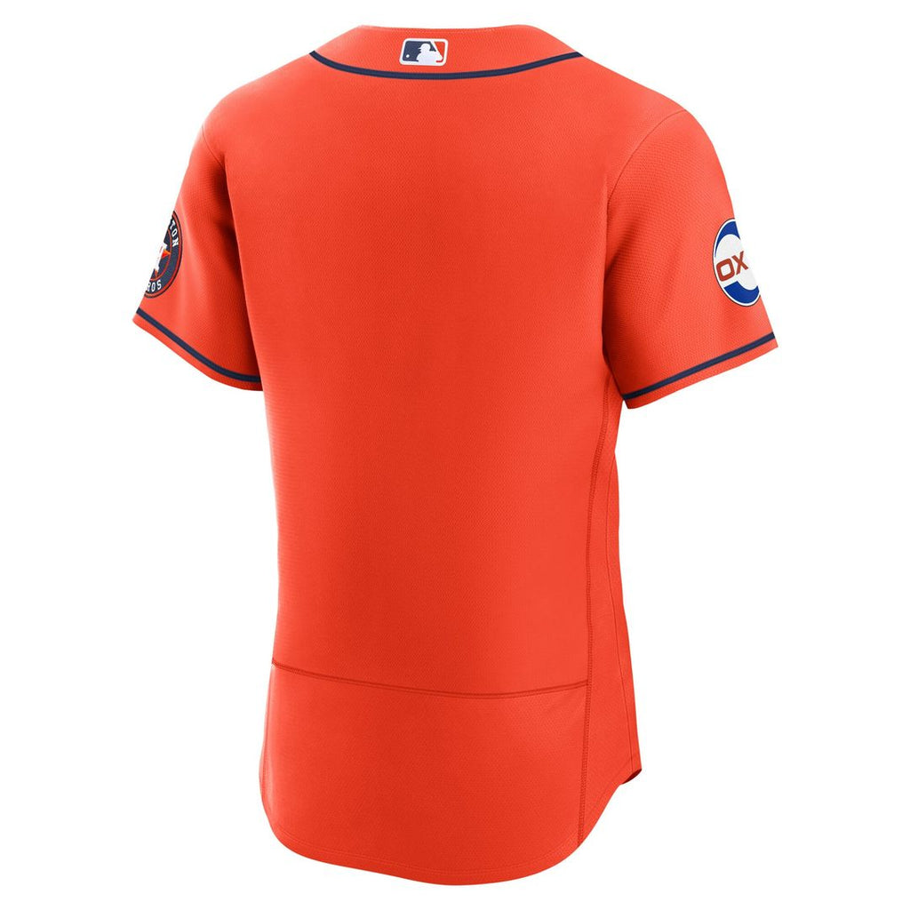 Houston Astros Nike Alternate Sponsor Patch Authentic Baseball Jersey - Orange