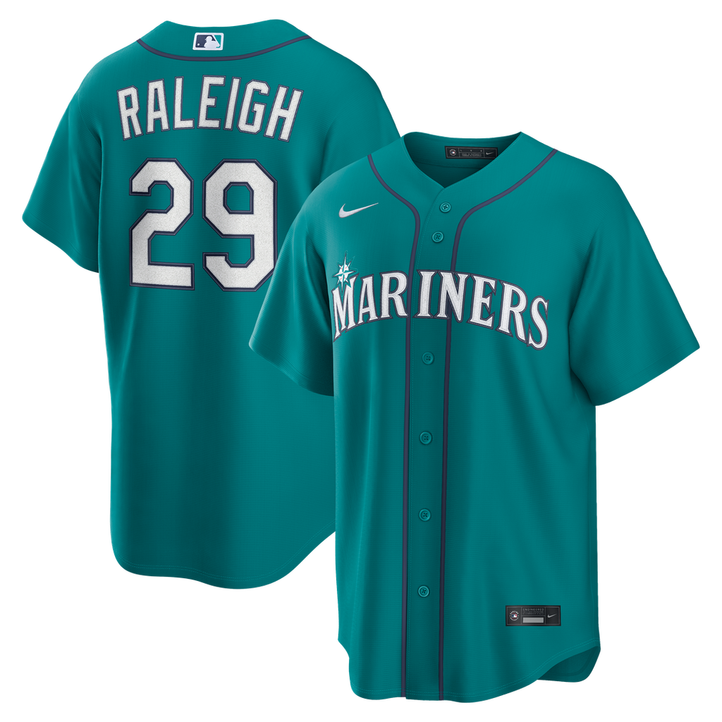 Seattle Mariners Nike Cal Raleigh Alternate Replica Baseball Jersey - Teal