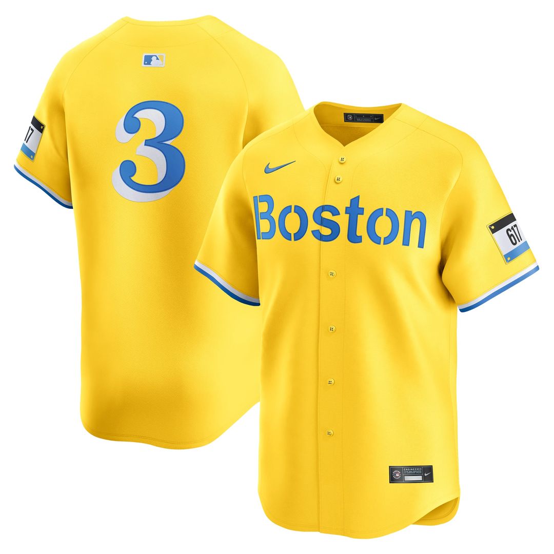 Boston Red Sox Nike Ceddanne Rafaela Alternate Limited Baseball Jersey - Gold
