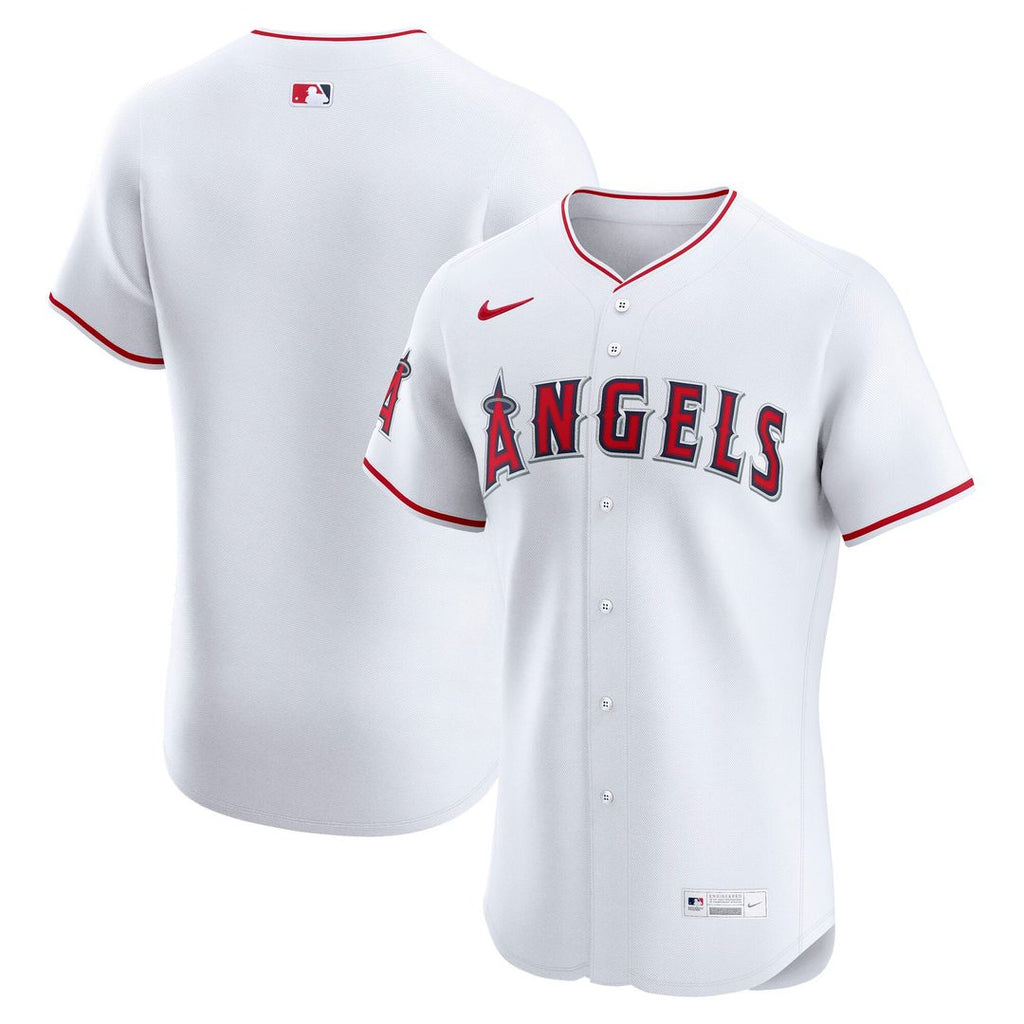 Los Angeles Angels Nike Home Elite Baseball Jersey - White