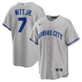 Kansas City Royals Nike Bobby Witt Jr. Road Replica Baseball Jersey - Gray
