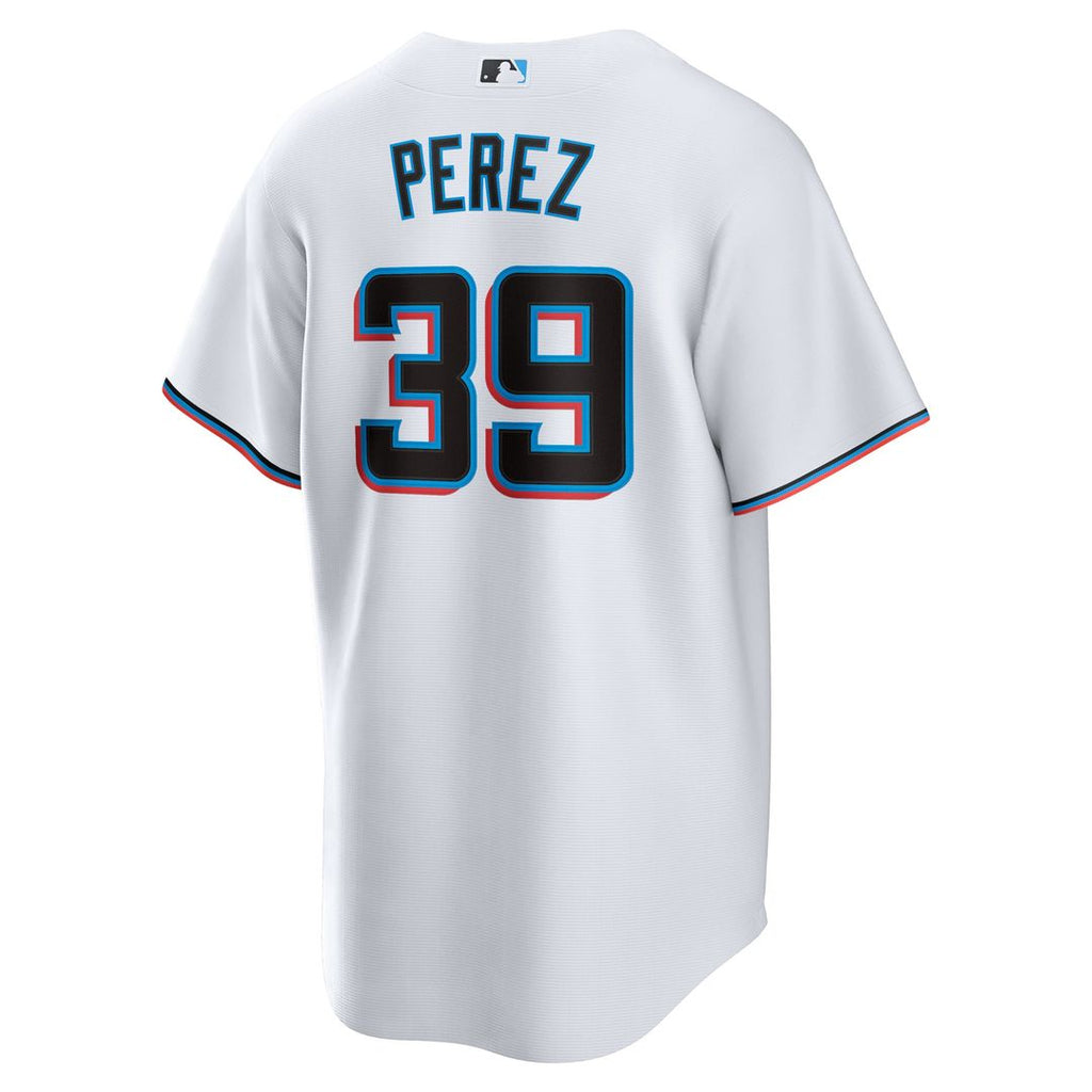 Miami Marlins Nike Eury Perez Home Replica Baseball Jersey - White