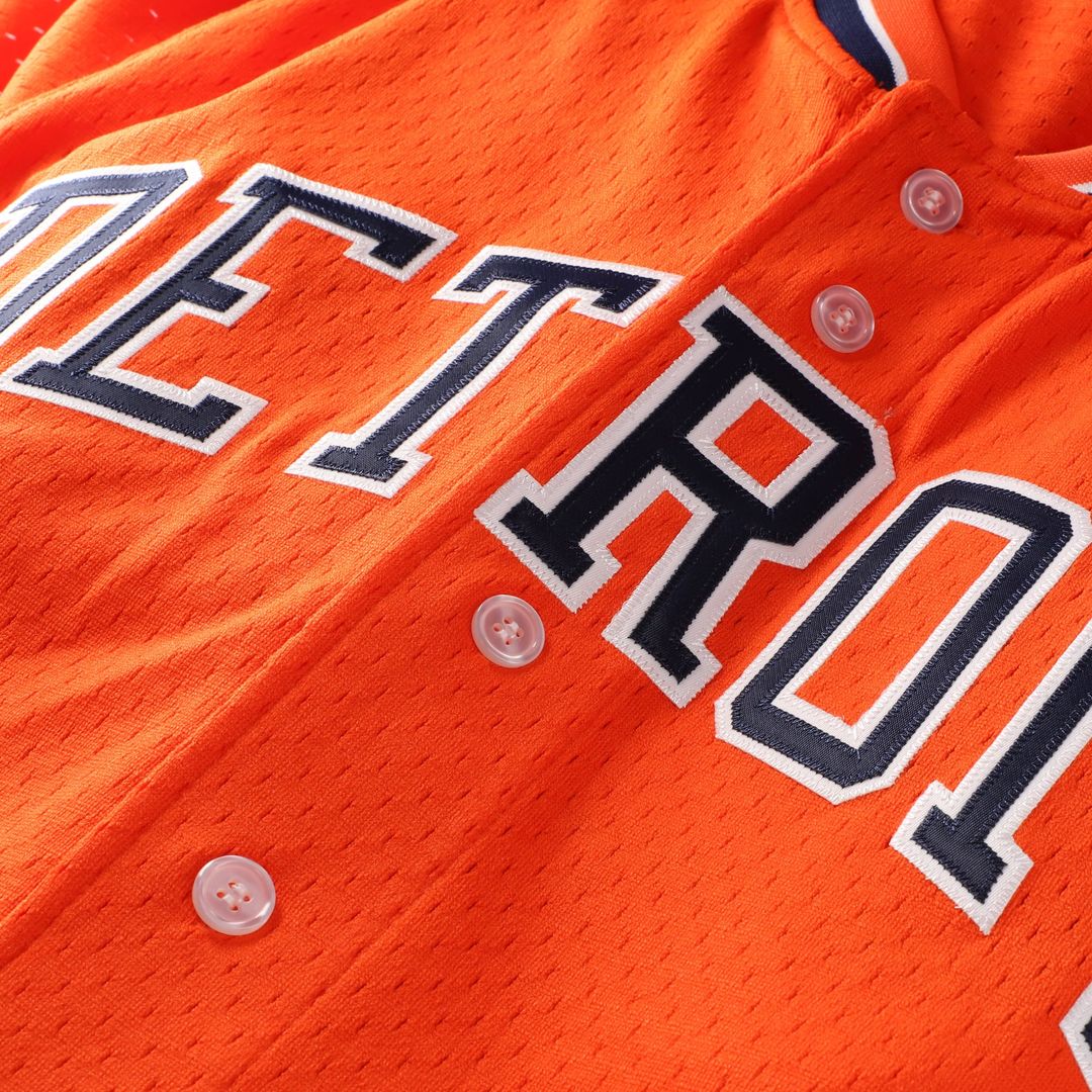 Detroit Tigers Mitchell & Ness Kirk Gibson Cooperstown Collection Mesh Batting Practice Button-Up Baseball Jersey - Orange