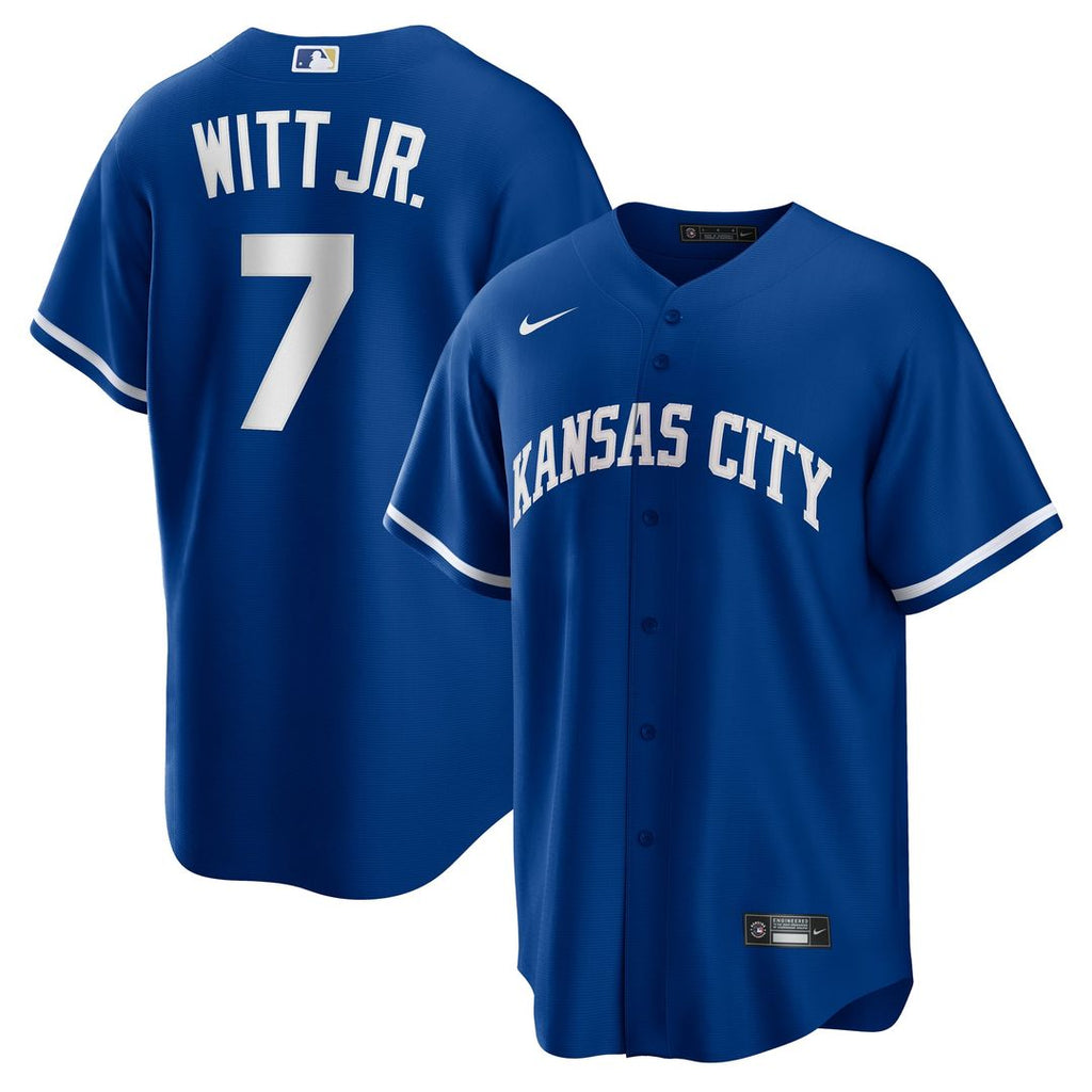 Kansas City Royals Nike Bobby Witt Jr. Rush Blue Alternate 2 Replica Baseball Jersey