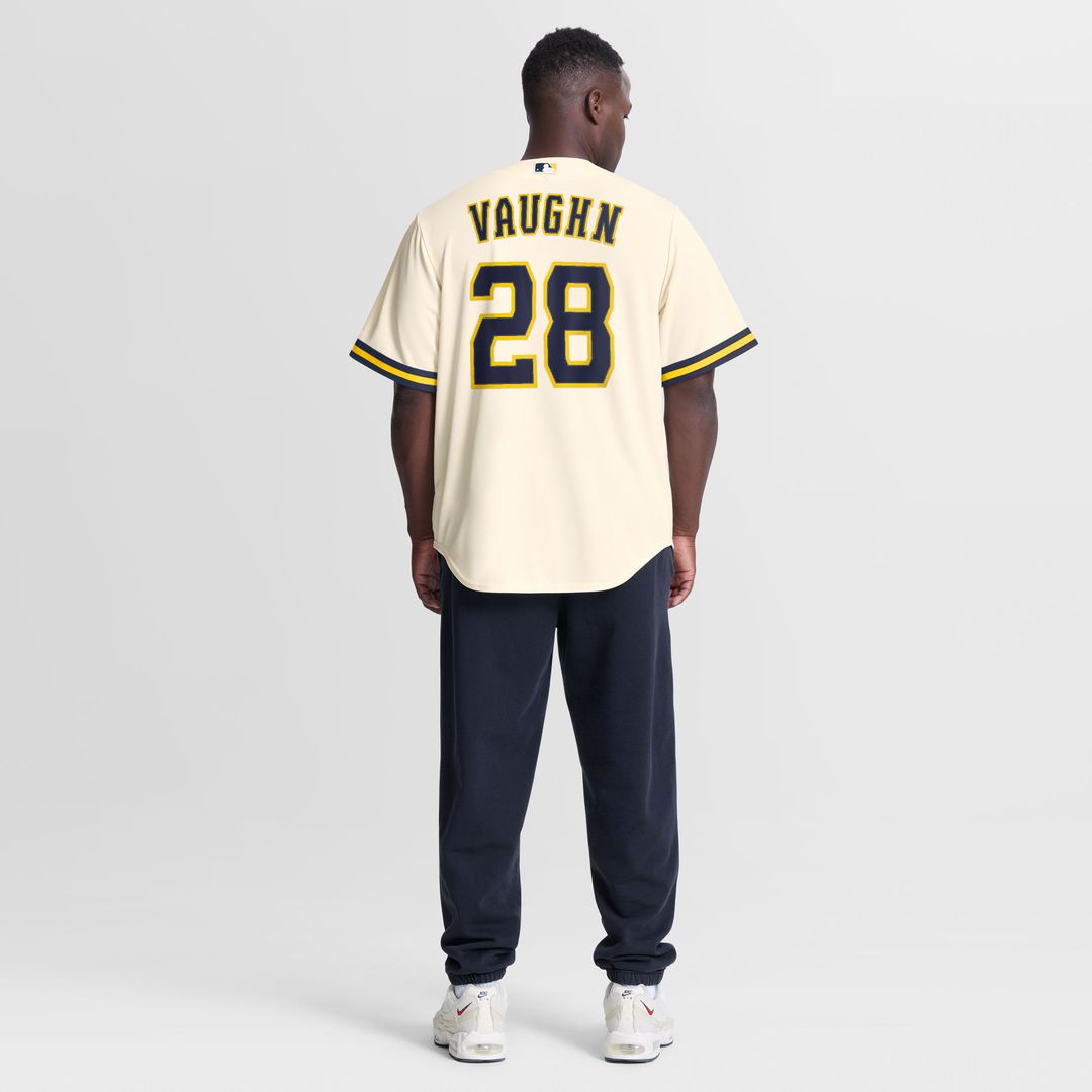 Milwaukee Brewers Nike Andrew Vaughn Home Replica Baseball Jersey - Cream