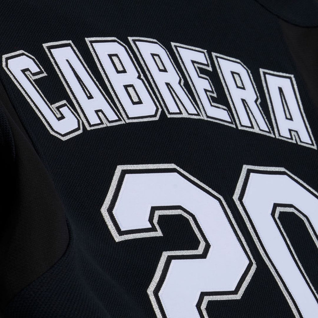 Florida Marlins Mitchell & Ness Miguel Cabrera 2003 Cooperstown Mesh Batting Practice Button-Up Baseball Jersey - Black