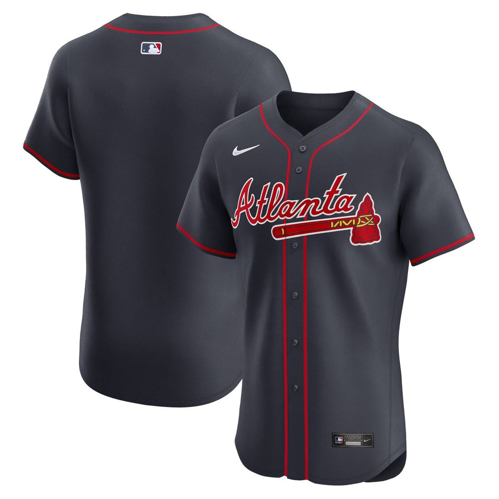 Atlanta Braves Nike Alternate Elite Baseball Jersey - Navy