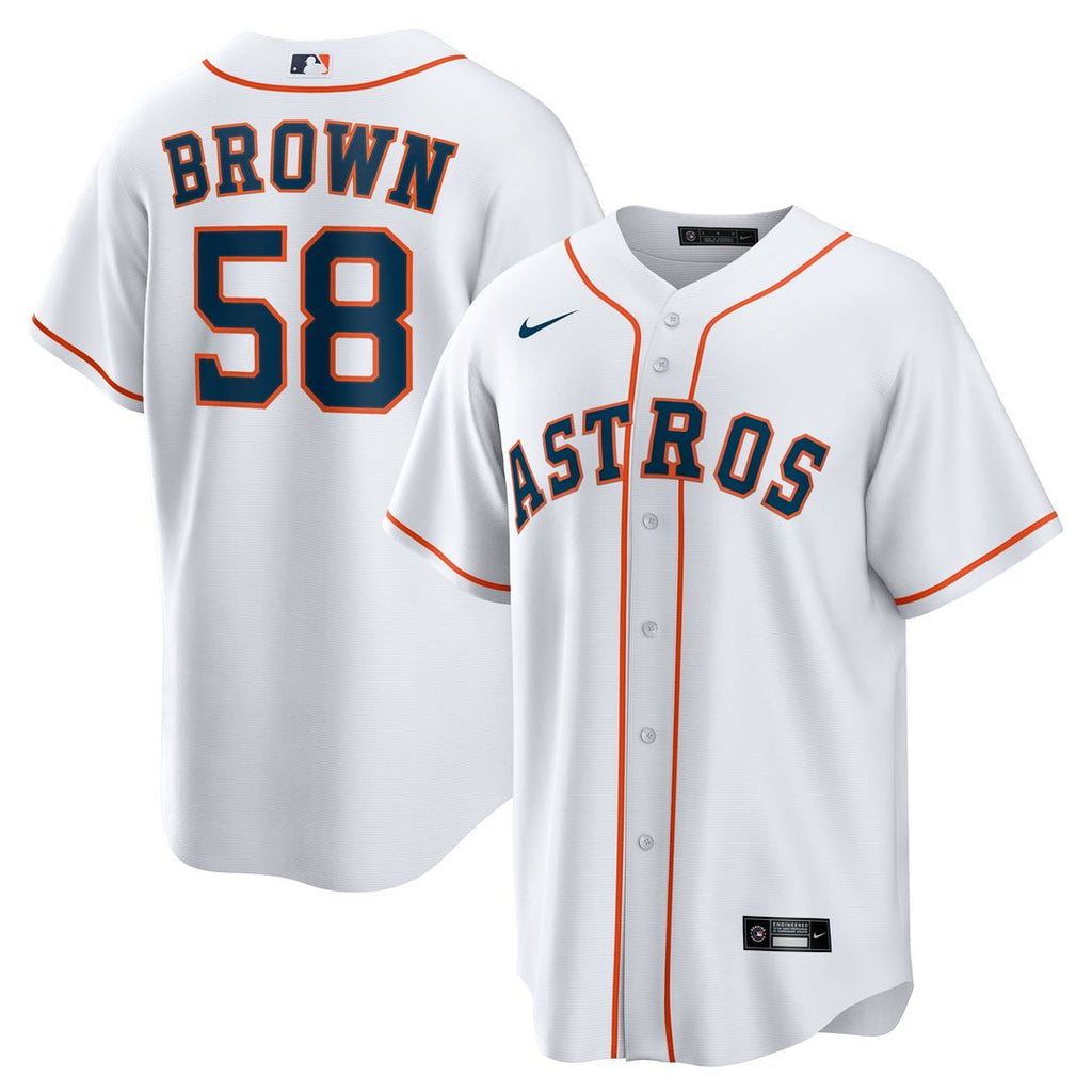 Houston Astros Nike Hunter Brown Home Replica Baseball Jersey - White