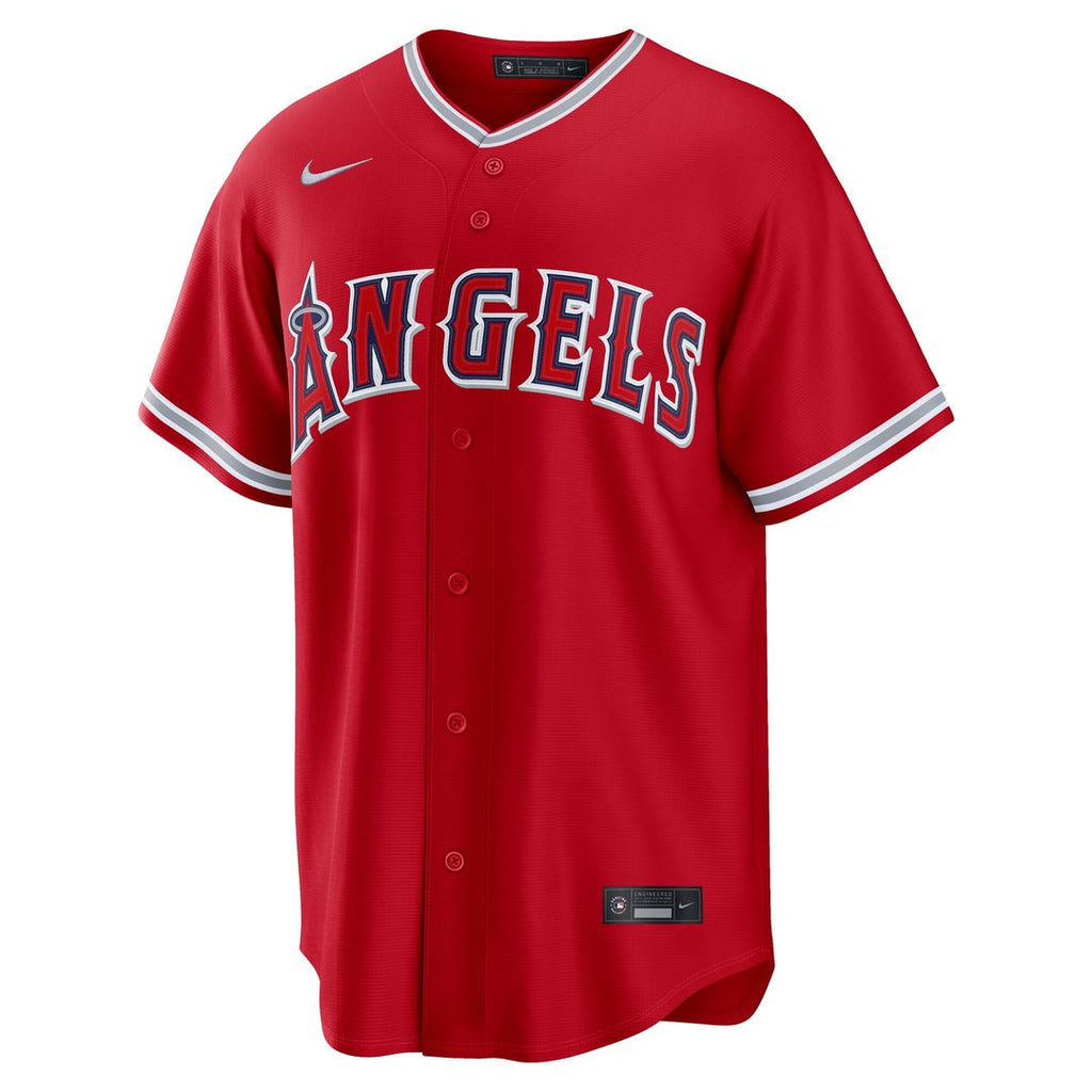 Los Angeles Angels Nike Mike Trout Road Replica Baseball Jersey - Gray