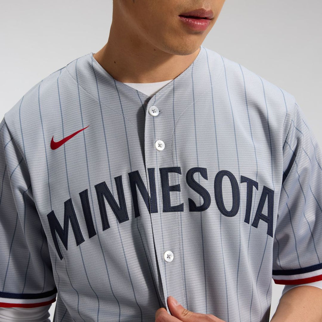 Minnesota Twins Nike Road Replica Team Baseball Jersey - Gray