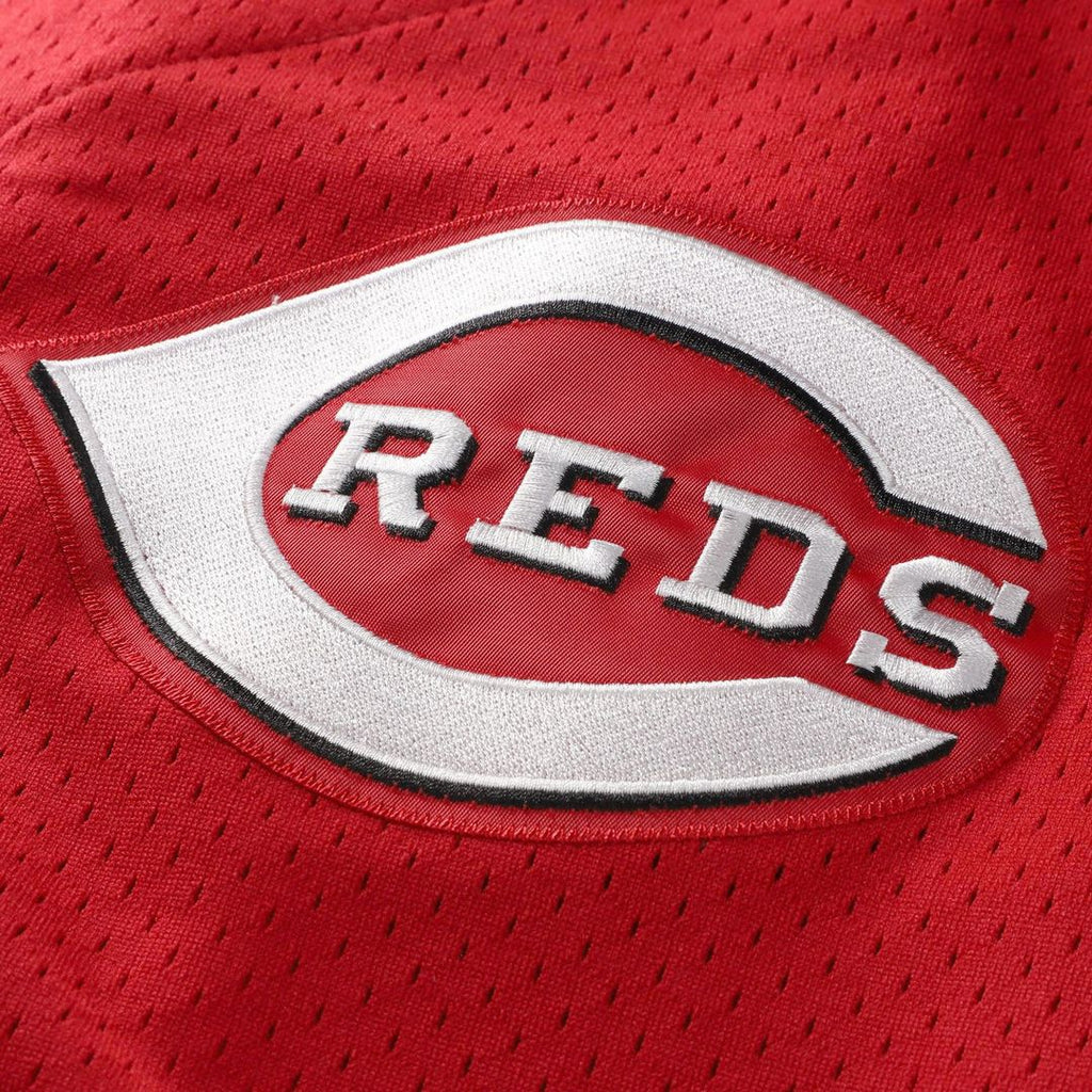 Cincinnati Reds Mitchell & Ness Barry Larkin Cooperstown Collection Mesh Batting Practice Button-Up Baseball Jersey - Black